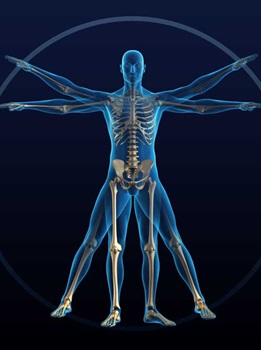 Illustration of man with arms and legs spread out